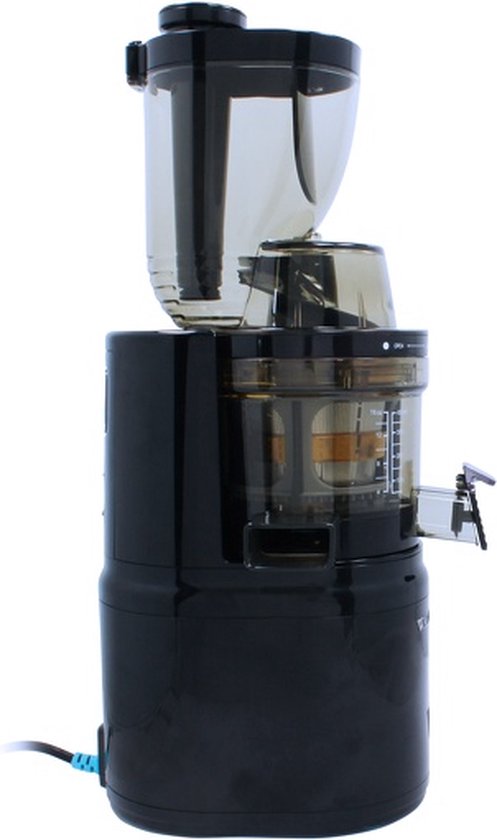 Wartmann Tritan Slowjuicer - PFAS vrij - Groenten En Fruitpers - WM-2308 SJ - Tritan - Big Mouth - 37 RPM - Zwart. Black Friday special