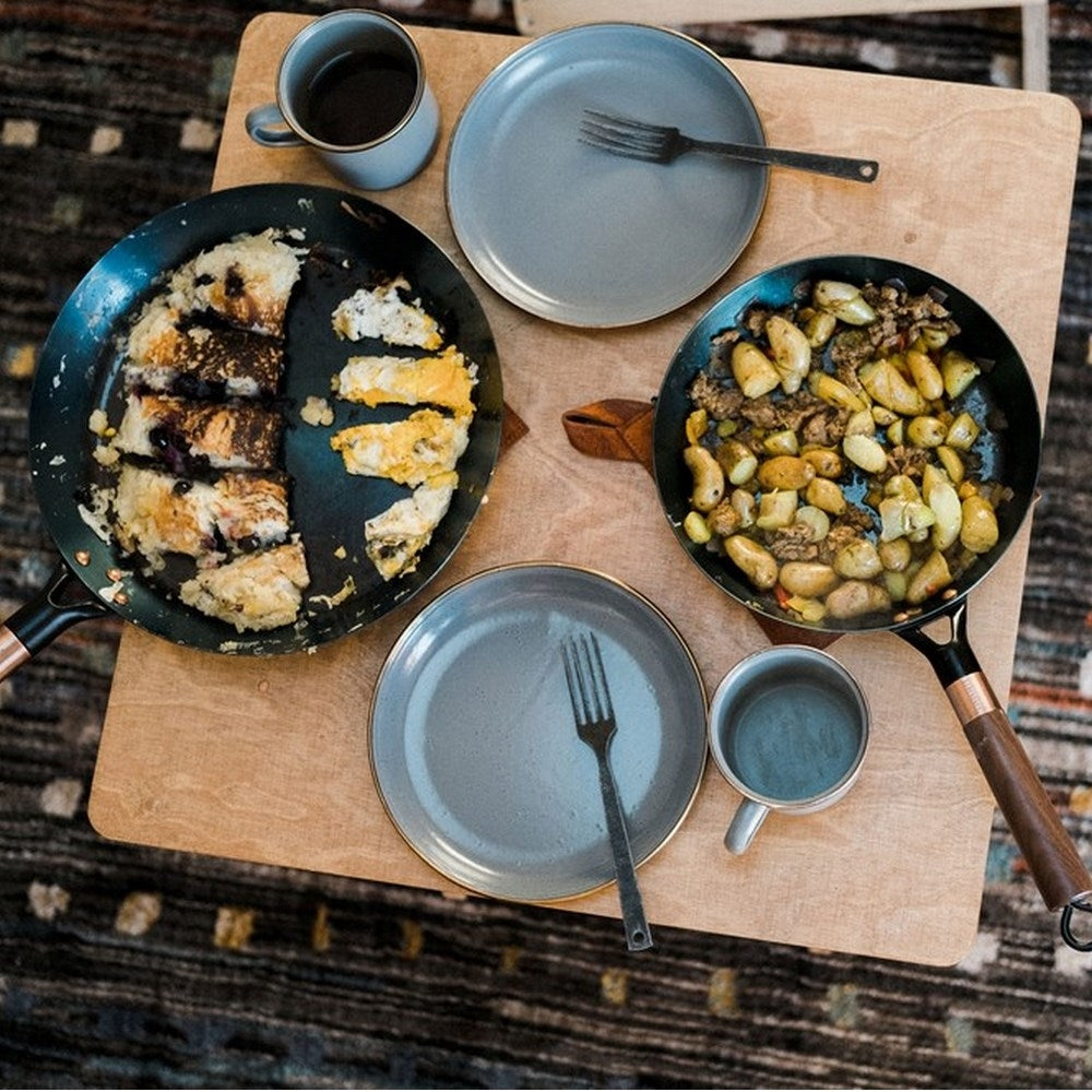 Barebones Blue Carbon Steel Skillet pan 12″ (30 cm)