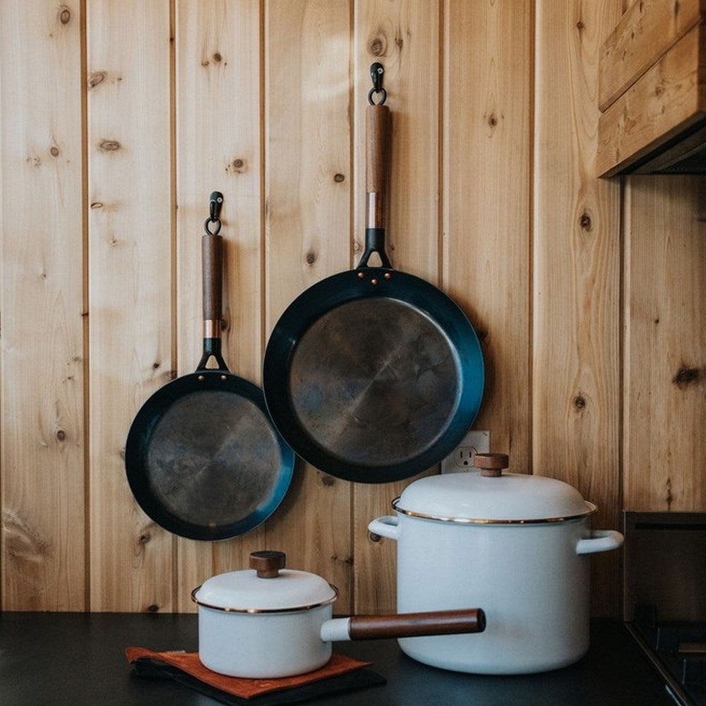 Barebones Blue Carbon Steel Skillet pan 12″ (30 cm)