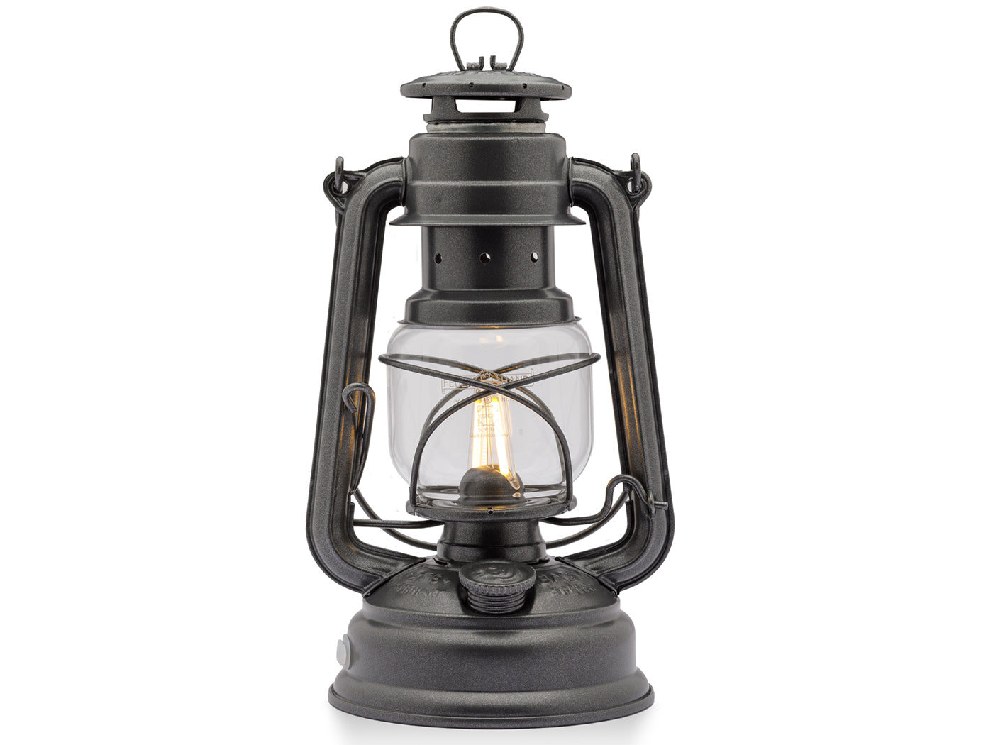 Feuerhand LED Stormlamp 276 Metalic Grijs, inclusief gratis batterijen