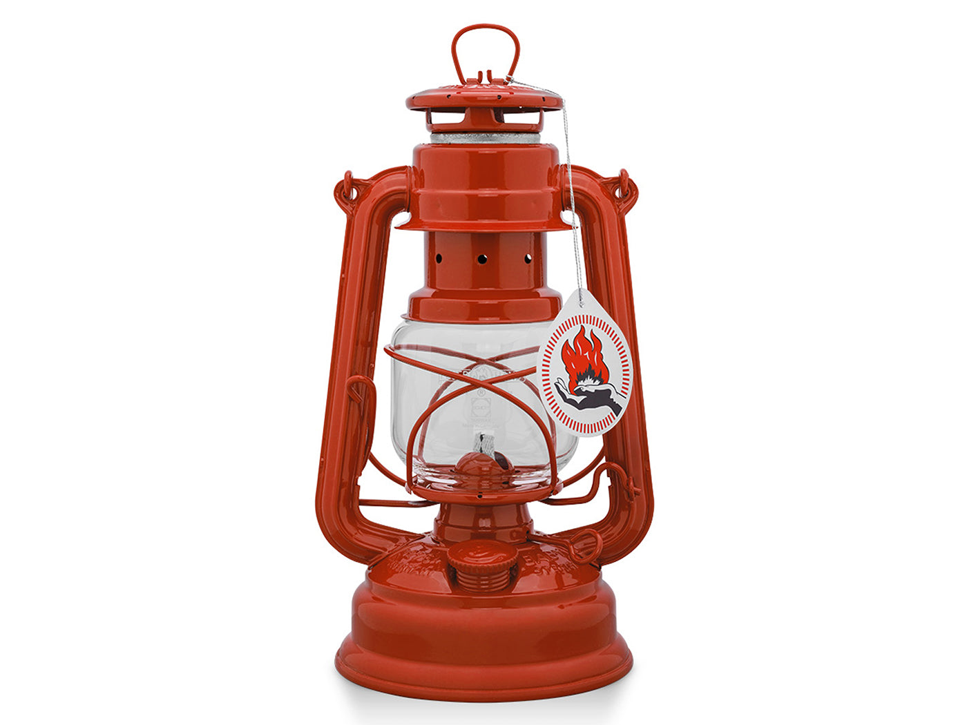 Feuerhand Stormlamp/Olielamp 276 Steen Rood met extra lontje