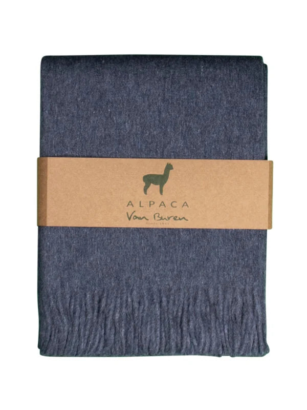 Van Buren Plaid van Zijdezacht Alpacawol in 13 actuele kleuren