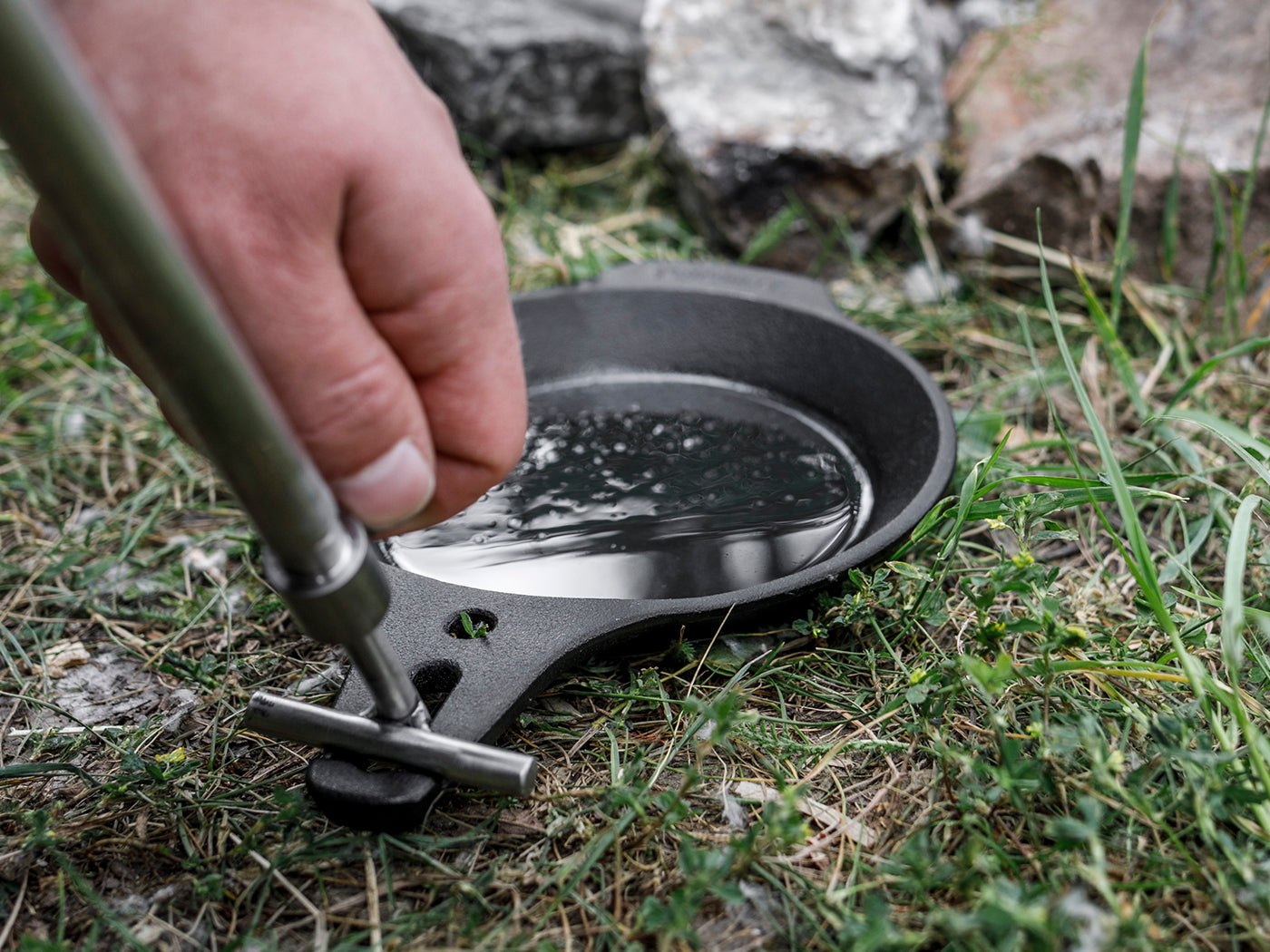 Petromax Gietijzeren Koekenpan met afneembare steel