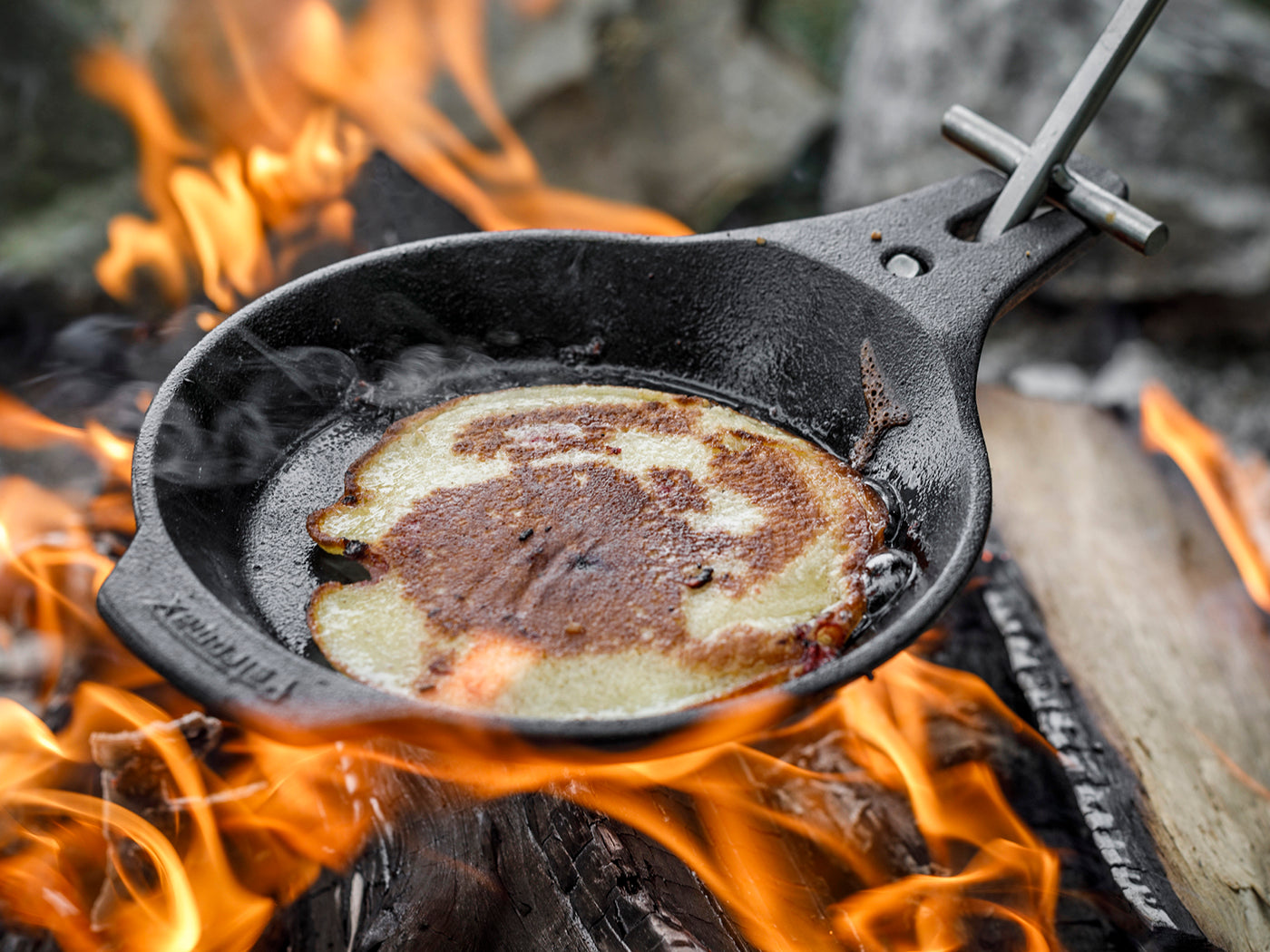 Petromax Gietijzeren Koekenpan met afneembare steel