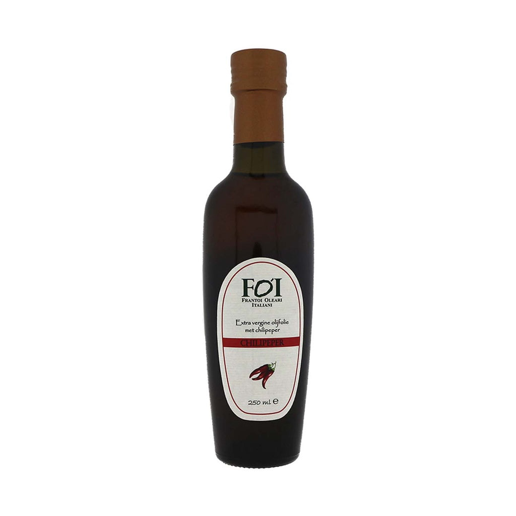 FOI - Olijfolie met chilipeper 250 ml. Foodelicious