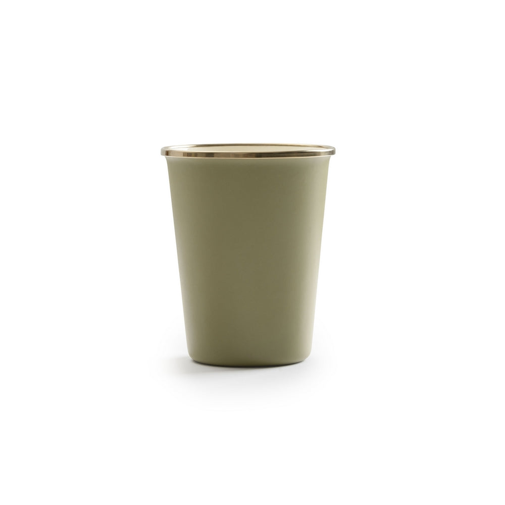 Barebones , theekop TALL CUP/ENAMEL 2-TONE OLIVE