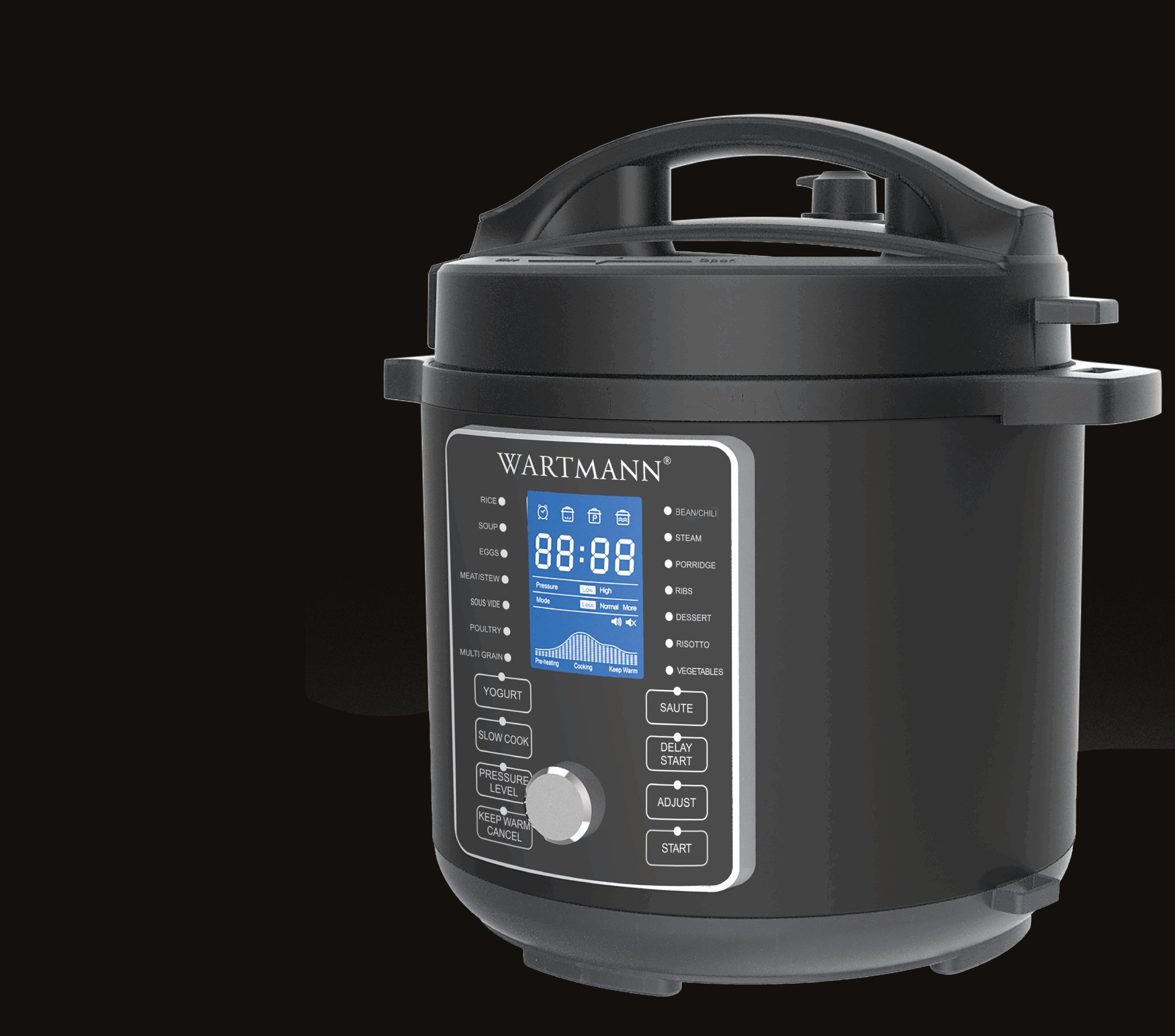 Wartmann Pressure cooker WM-2409 MC 16-in-1 Multicooker met Hogedrukfunctie, Sous Vide & Slowcooker