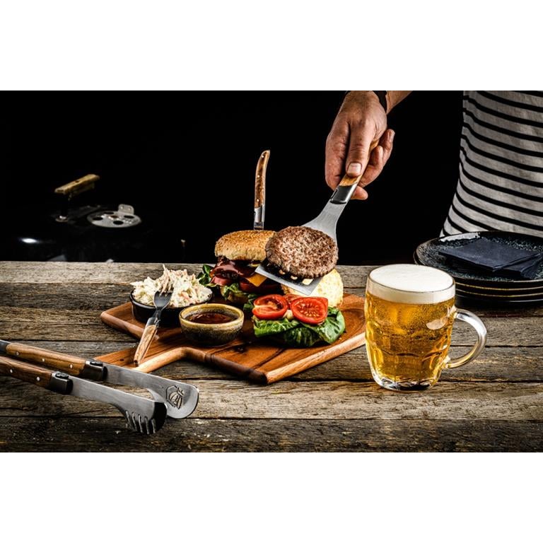 Laguiole style de vie Luxury Line BBQ Set Olijfhout