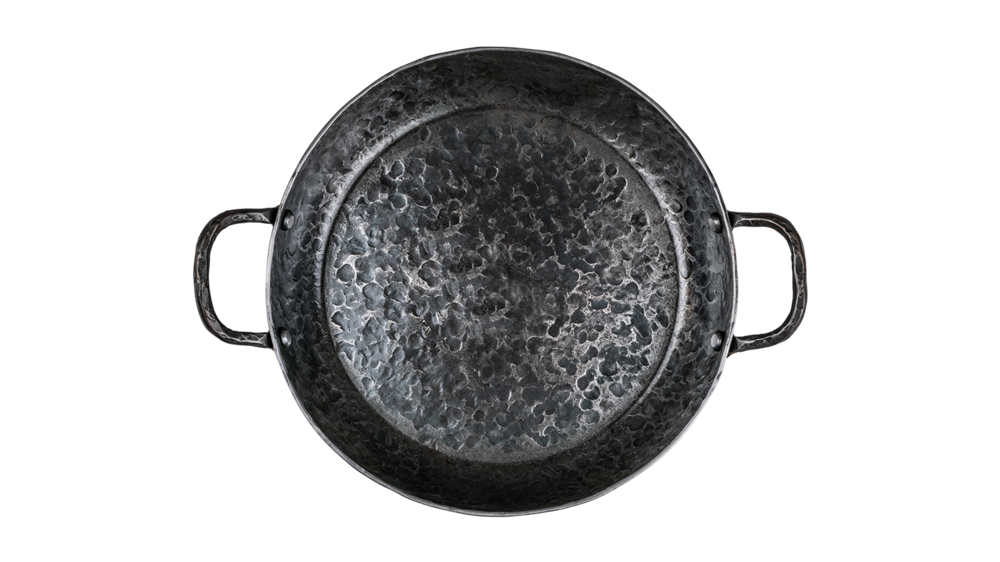 Forged Koekenpan zonder steel steel. 28 cm skillet 2 handvatten
