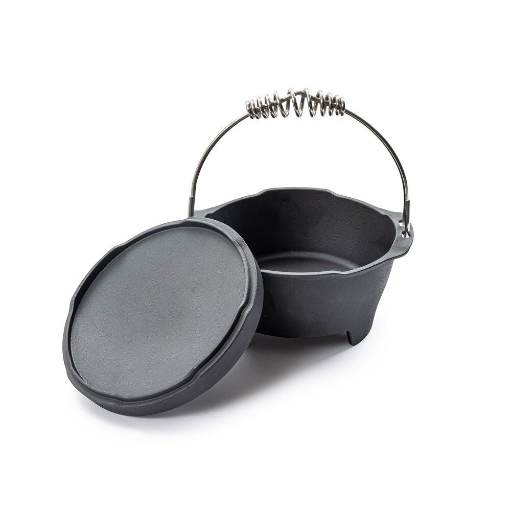 Barebones COWBOY FIRE PIT GRILL SYSTEM met gratis sidetable en DUTCH OVEN CLASSIC 25CM - 3,8L ter waarde van 198,-