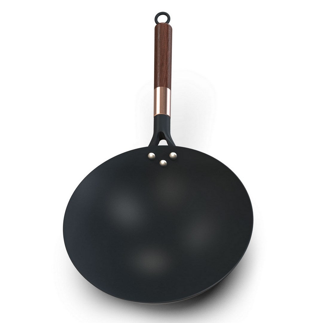Barebones Blue carbon steel Long handle wok