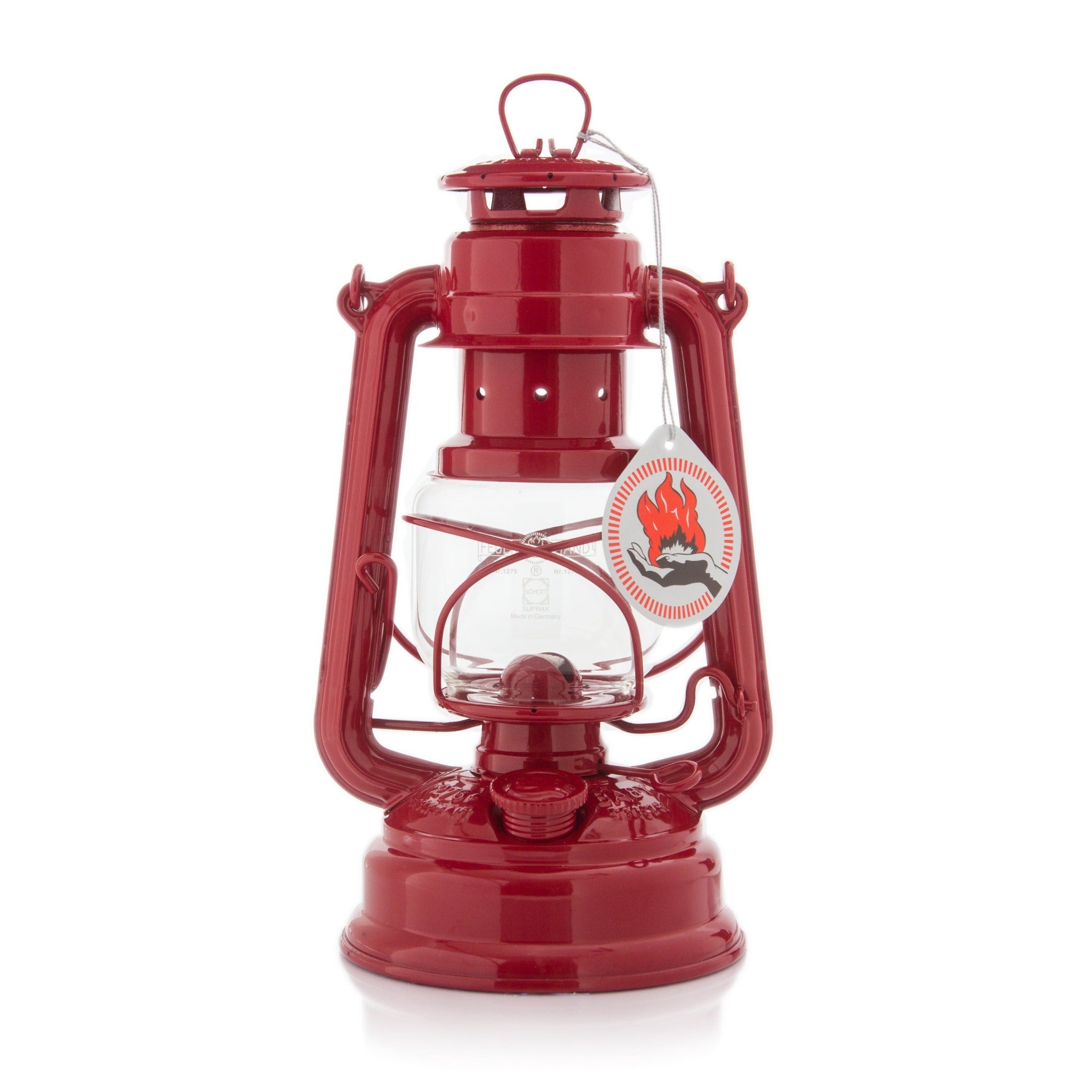 Feuerhand Stormlamp/Olielamp 276 Robijn Rood Vuurbak.