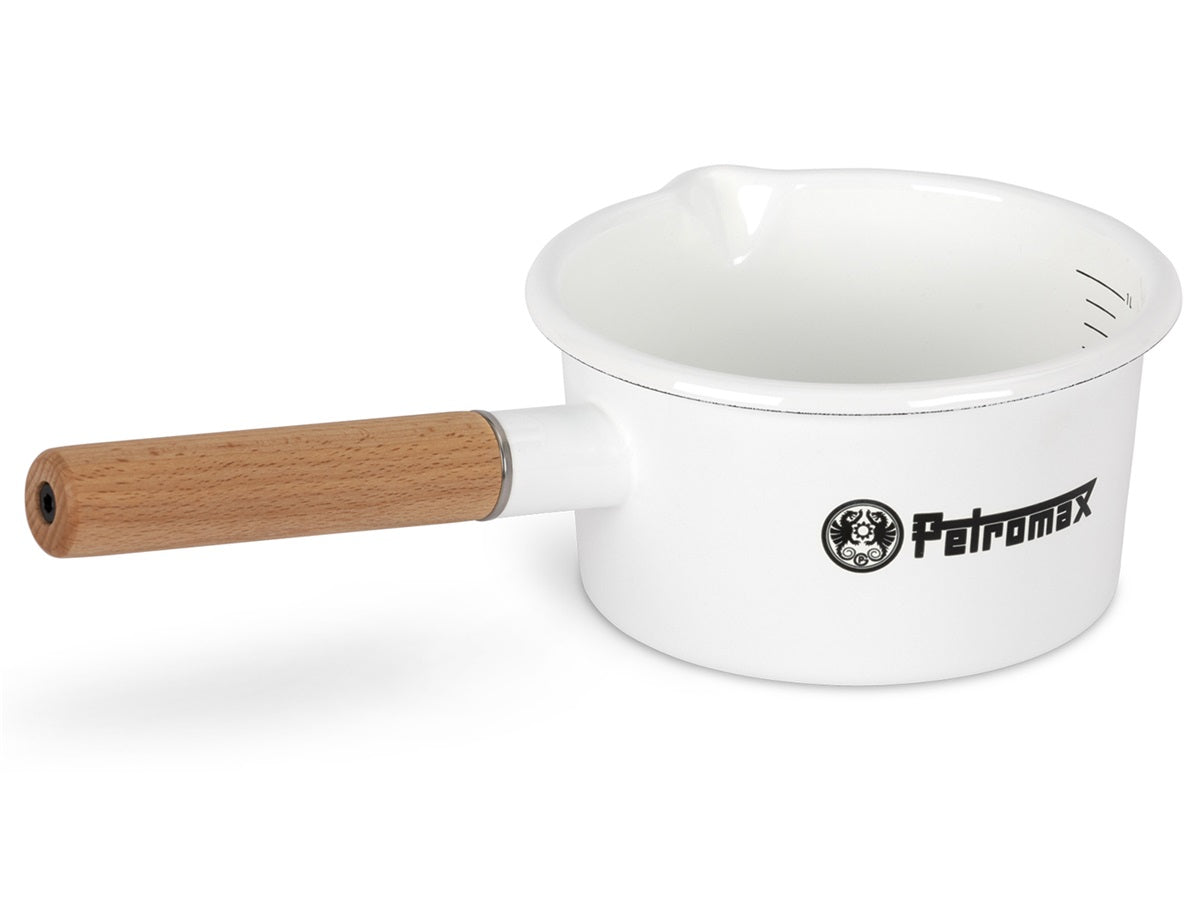 Petromax Emaille Pan wit 1 liter Vuurbak.