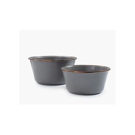 Barebones emaille schalen. Set van 2 stuks. Vuurbak.