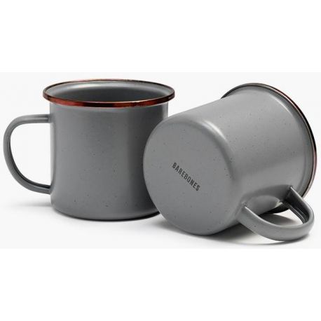 Barebones emaille mok (Set van 2 stuks) In de kleuren Stonegrey, Charcoal of Eggshell Vuurbak.