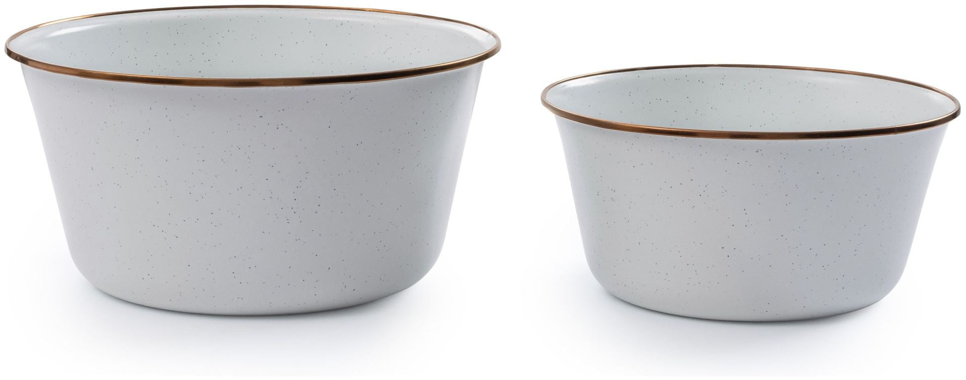 Barebones emaille schalen. Set van 2 stuks. Vuurbak.