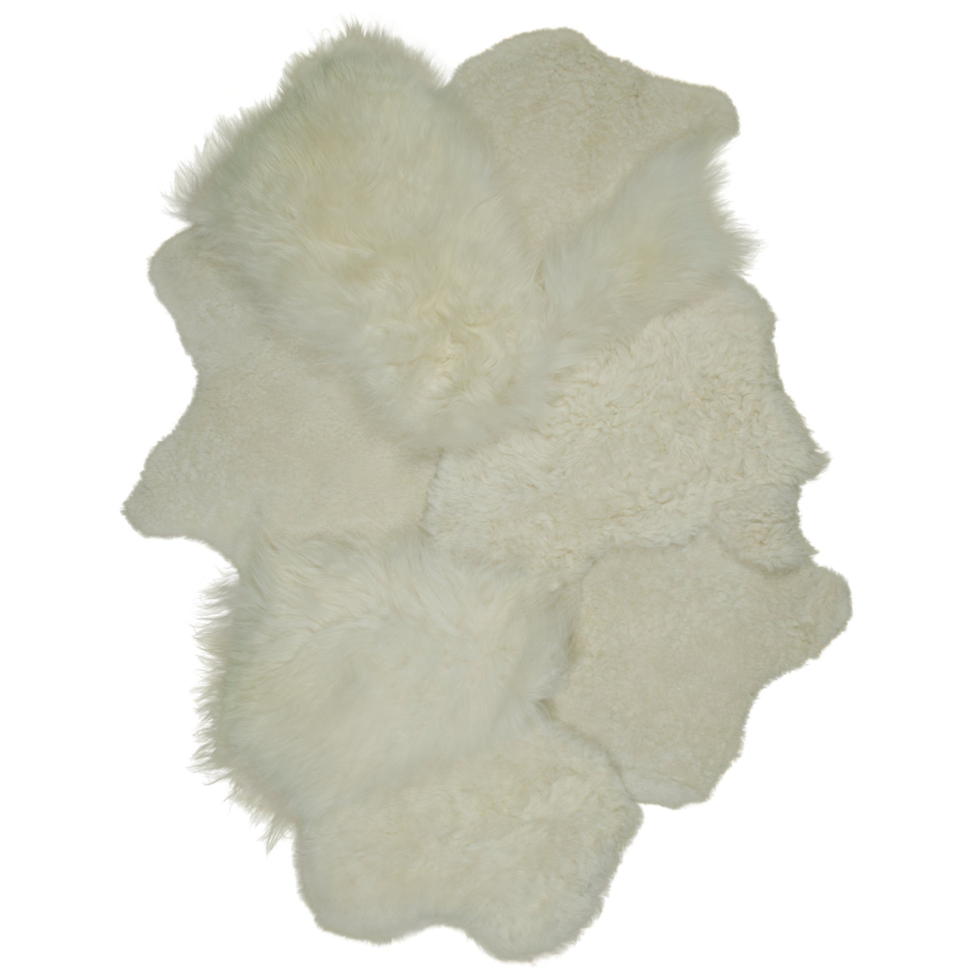 Van Buren IJslands Schapenvacht Karpet Melange - 160x140cm Vuurbak.