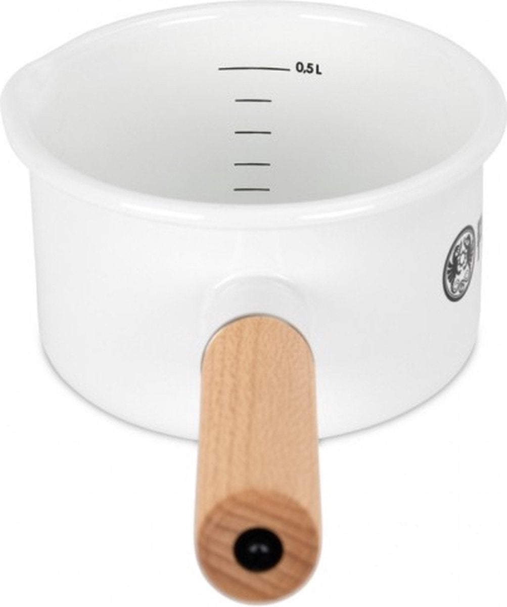 Pertomax emaiile steelpannetje 0.5 liter Vuurbak.