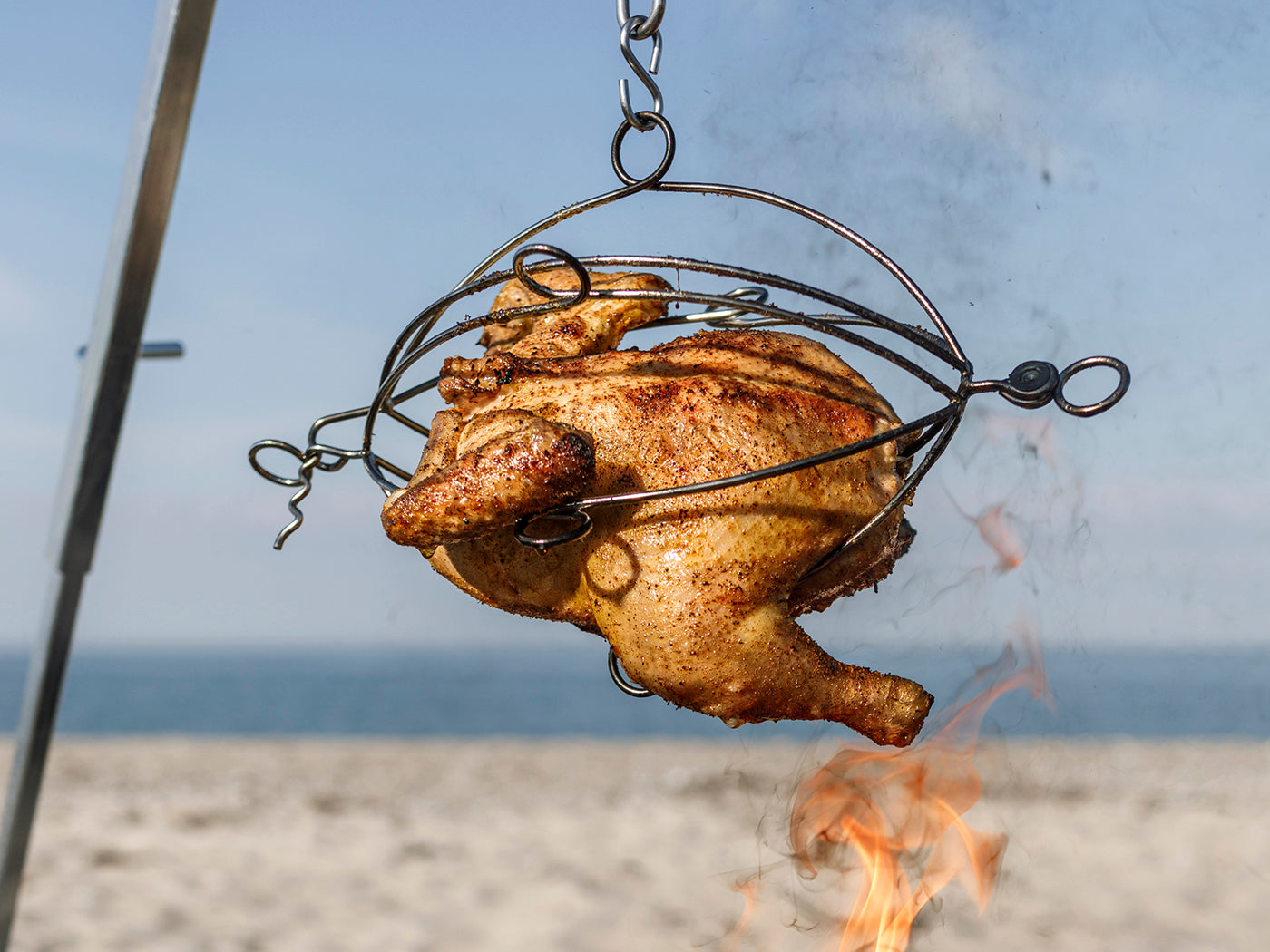 Petromax gevogelte Grillmand voor de driepoot -vuurbrug Vuurbak.