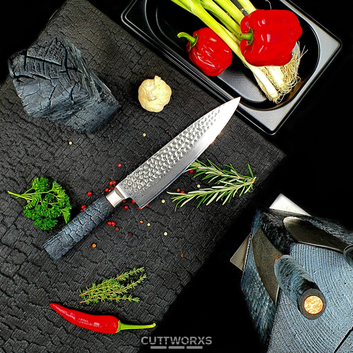 Forged. Cuttworxs Evolution FlameWOOD® koksmes Vuurbak.