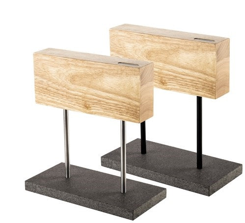 Messenblok natuurstenen voet. Style de vie Vuurbak.