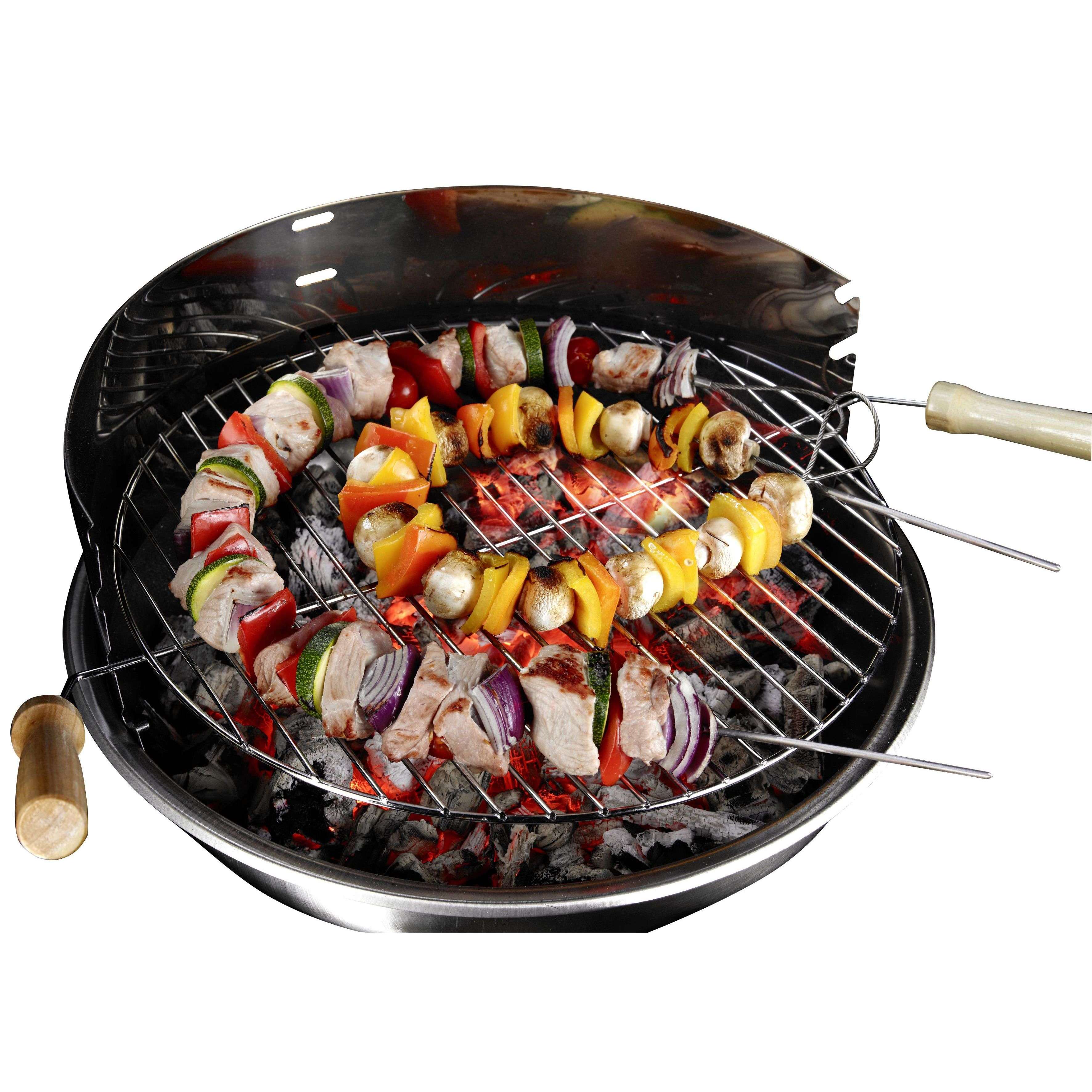 2 flexibele grillspiezen van Westmark. Extra's Vuurbak.