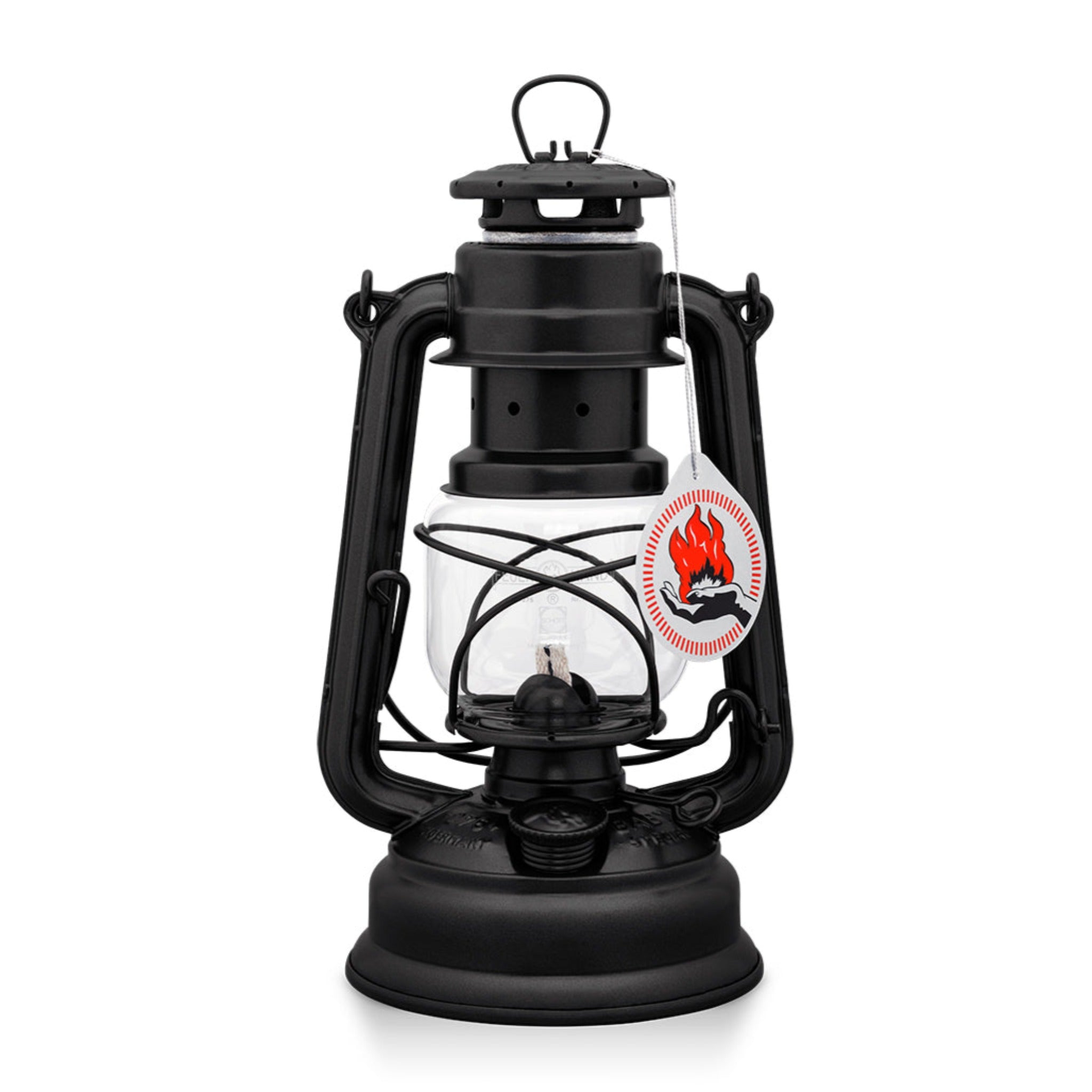 Feuerhand Stormlamp/Olielamp 276 Mat Zwart met extra lontje