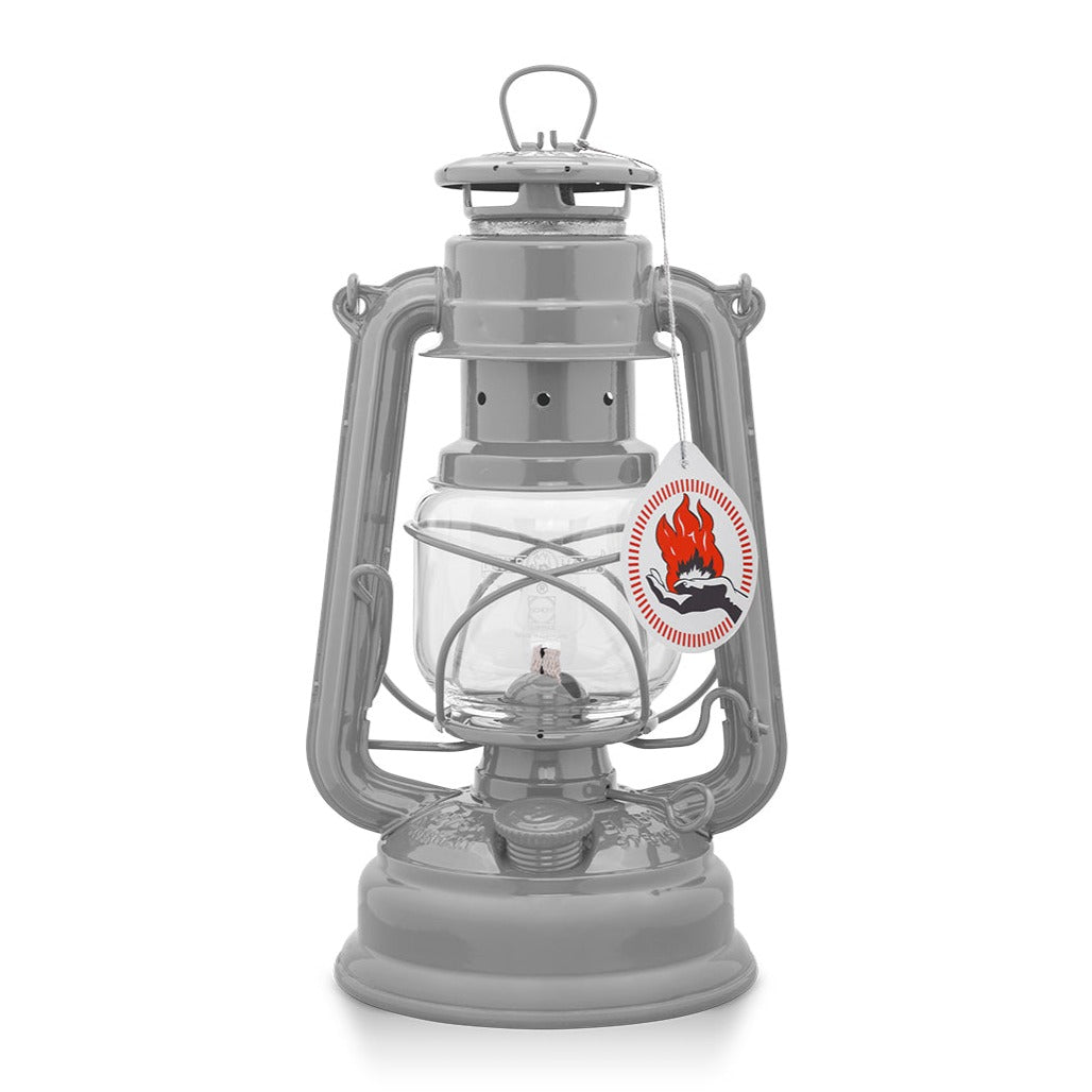 Feuerhand Stormlamp/Olielamp 276 Grijs nordic grey met extra lontje