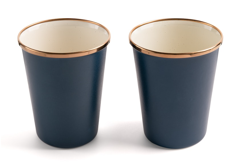 Barebones , theekop TALL CUP/ENAMEL 2-TONE OLIVE