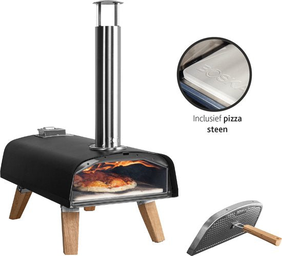 Boska pizzaoven. pallet korrels, draagbaar! Met Gratis deegroller en Boska Pizzaschep ter waarde van 49,95