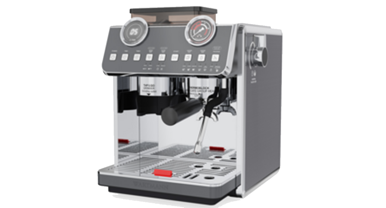 Wartmann WM-2502 EM Professionele Espressomachine  met ingebouwde koffiemolen en draaibare stoompijp