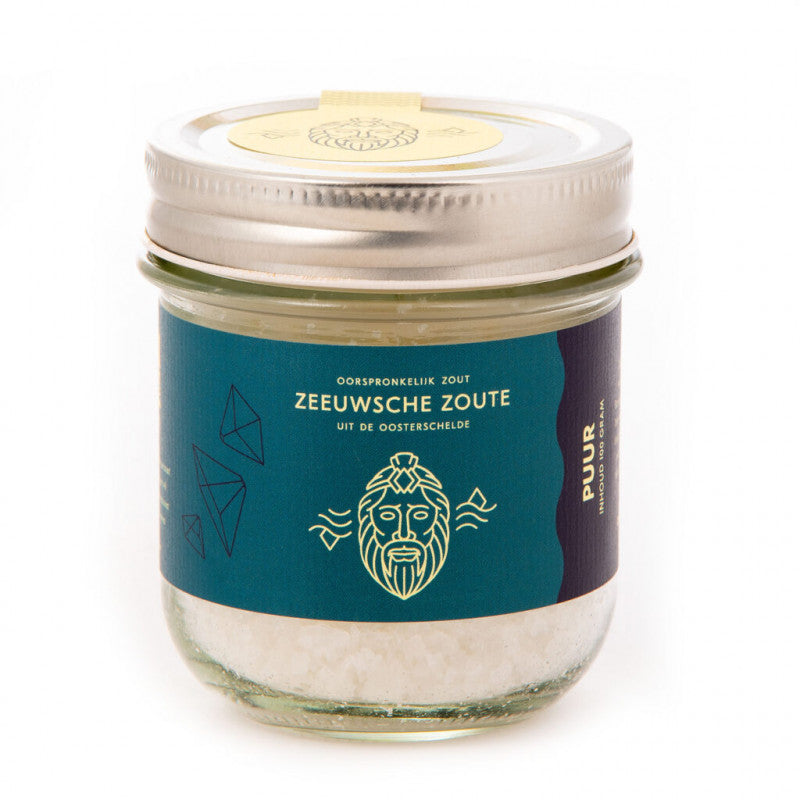 Zeeuwsche Zoute - glazen pot puur zout 100 gram